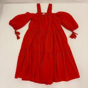 H&M Red Off the shoulder flowy sundress